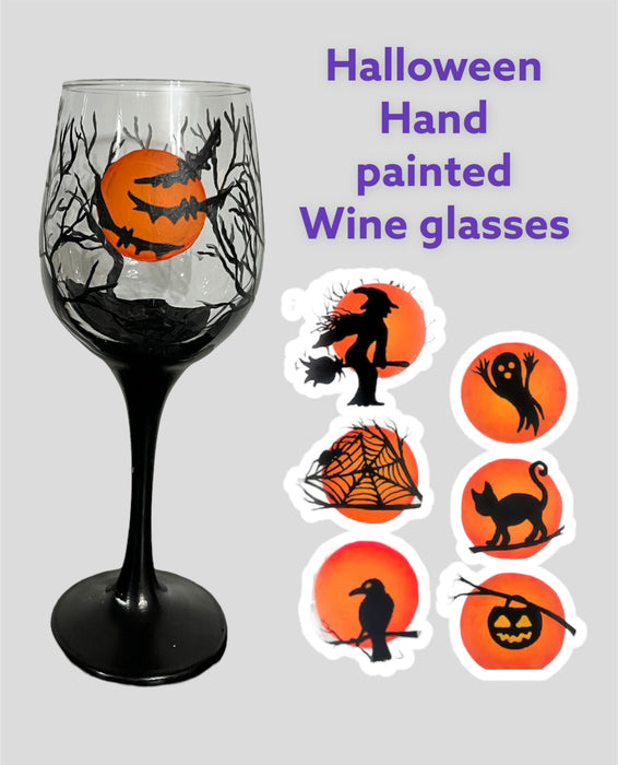 Halloween wine glass