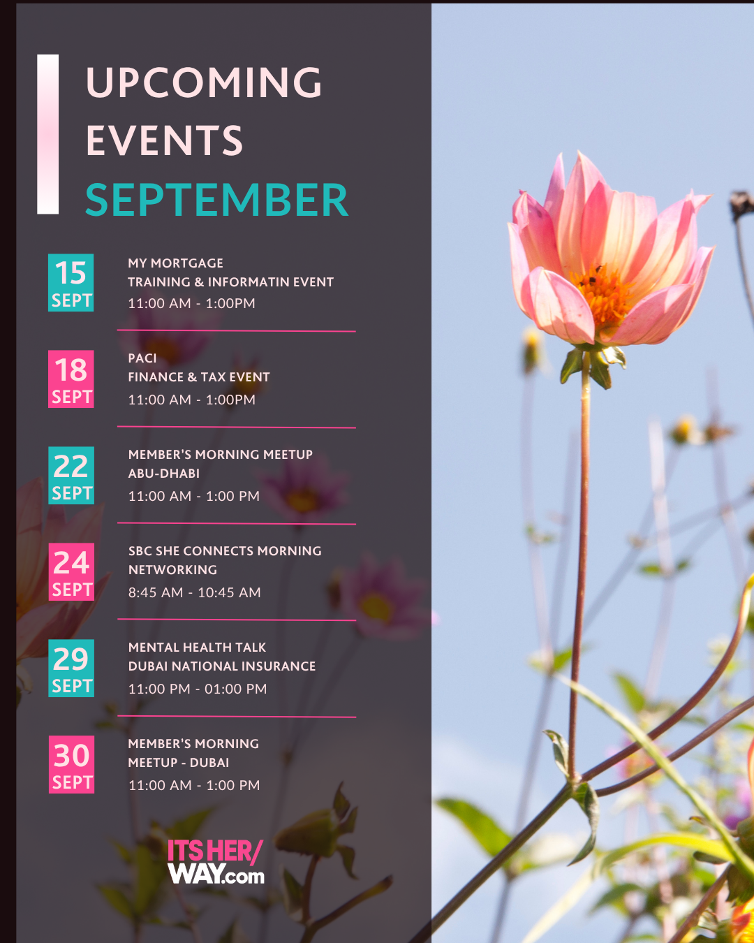 SEPTEMBER 2026 EVENTS | ItsHerWay