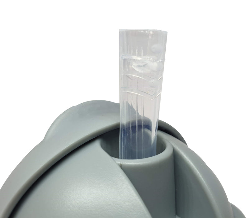 Mininor - Straw Bottle Tritan 220ml Grey Seal