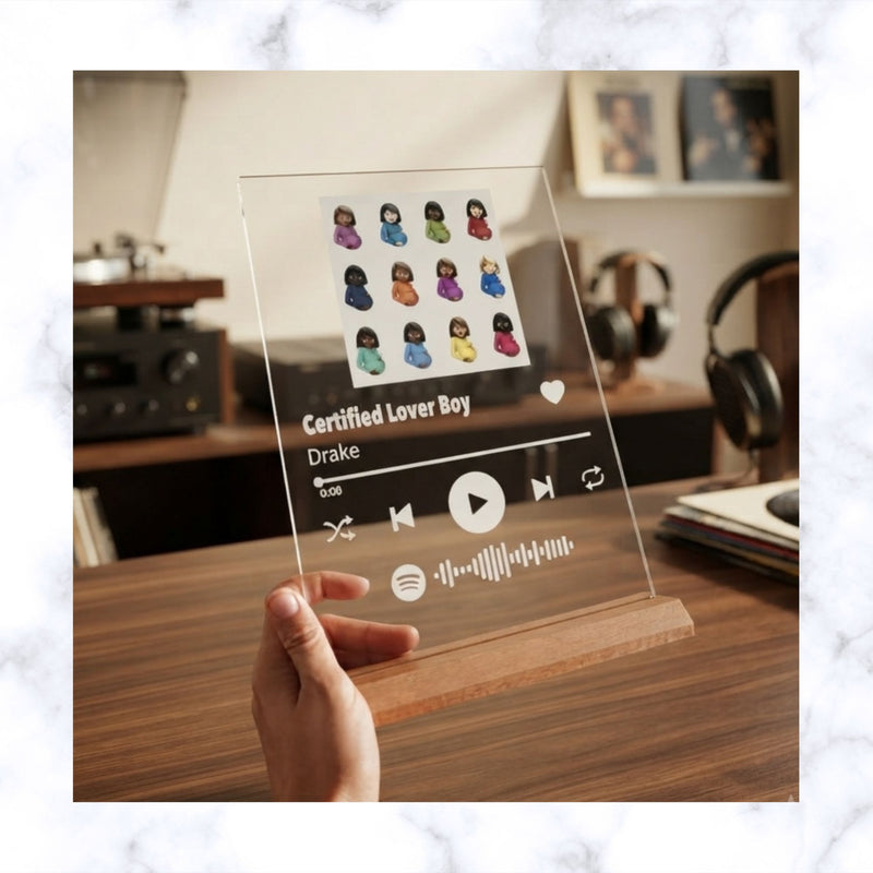 Customized Spotify Frame | Spotify Acrylic Plaque | Hanging Wall Display Frame