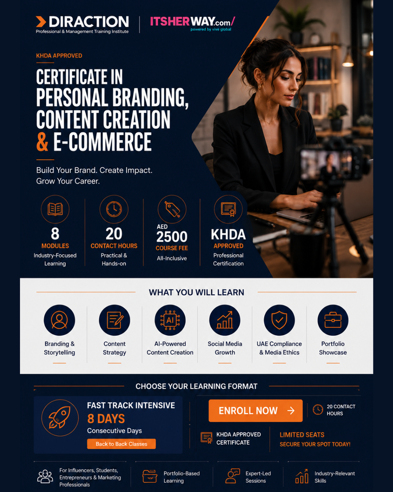 Fast-Track: Certificate in Personal Branding, Content Creation & E-Commerce | Starts 18th June