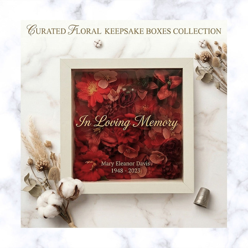 Personalized Floral Shadow Box Frame