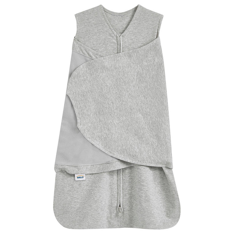 HALO SleepSack Swaddle 1.5 TOG 100% Cotton Heather Grey (0-3m)