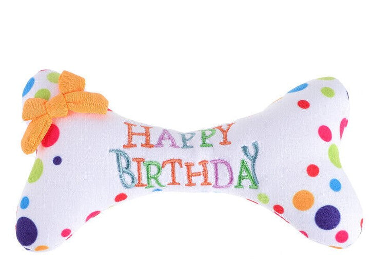 Paw-ty Time Delight: Squeaky Plush Birthday Toys for Dogs