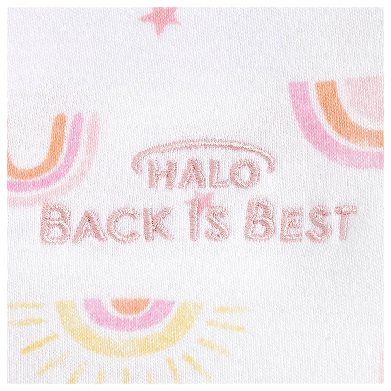 HALO SleepSack Sleeping Bag 0.5 TOG 100% Cotton Sunshine Rainbows