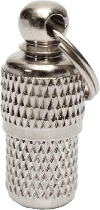 Petsary ID Capsule Tag with a Folded Information Paper
