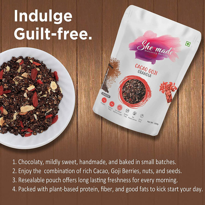 She Made Cacao Goji Granola 250g