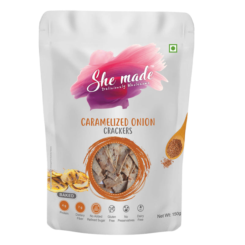 She Made Caramelized Onion Crackers 150g