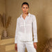 White Linen Button-Up Shirt