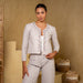 Stone Grey Linen Embroidered Jacket