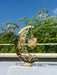 Golden acrylic Decorative Moon with 'Ramadan Kareem' – elegant Islamic home decor or Ramadan gift.
