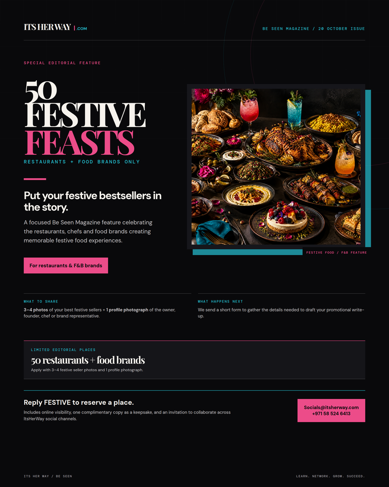 50 Festive Feasts — Be Seen Magazine | October 26 Issue