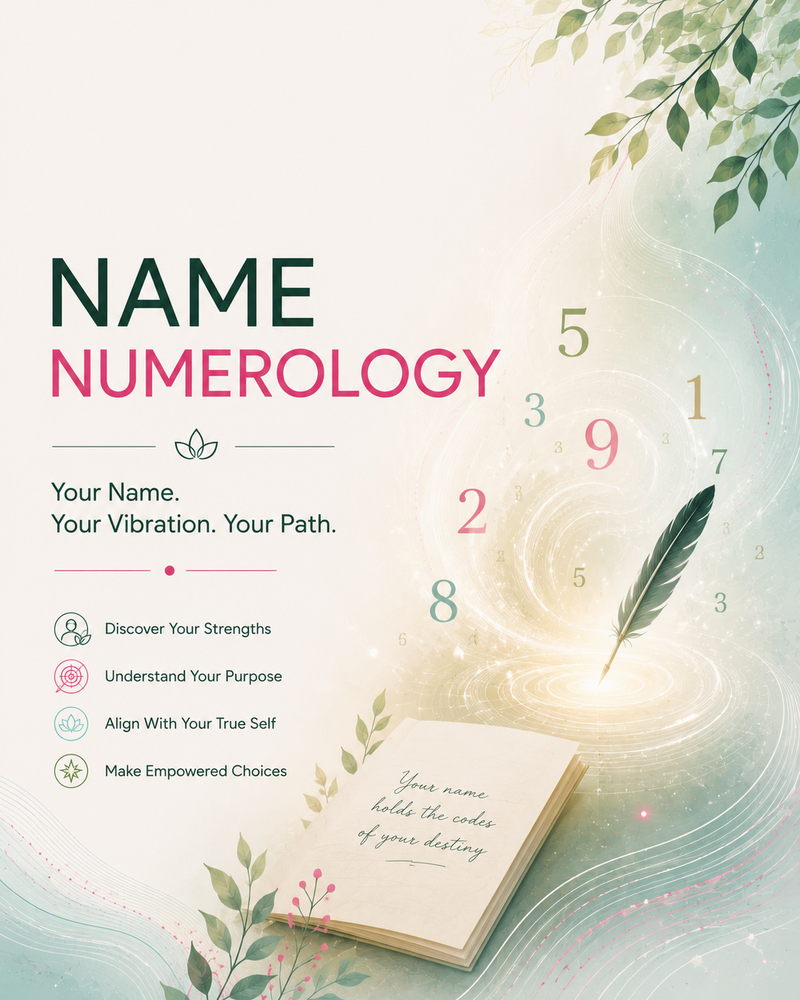 Name Numerology — Name Vibration & Alignment (Name Correction Guidance)