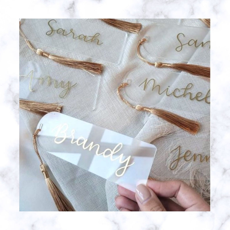 Personalized Clear Acrylic Bookmark | Planner Bookmark | Journal Bookmark | Teachers Gift | Christmas Gift