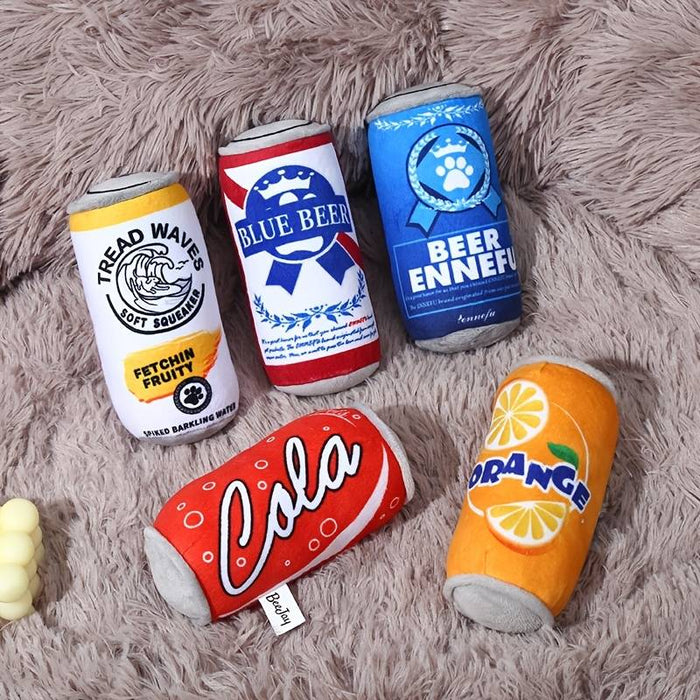 Novetly Plush Squeaky Toys (Beer Can)