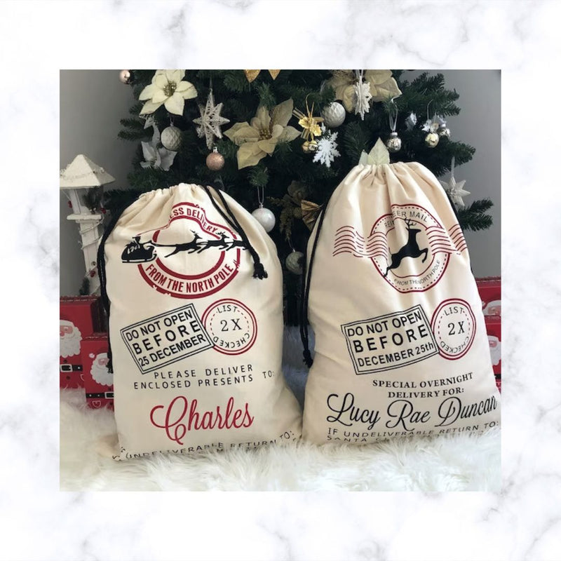 Personalised Large Christmas Gift Sack | Santa Gift Sack