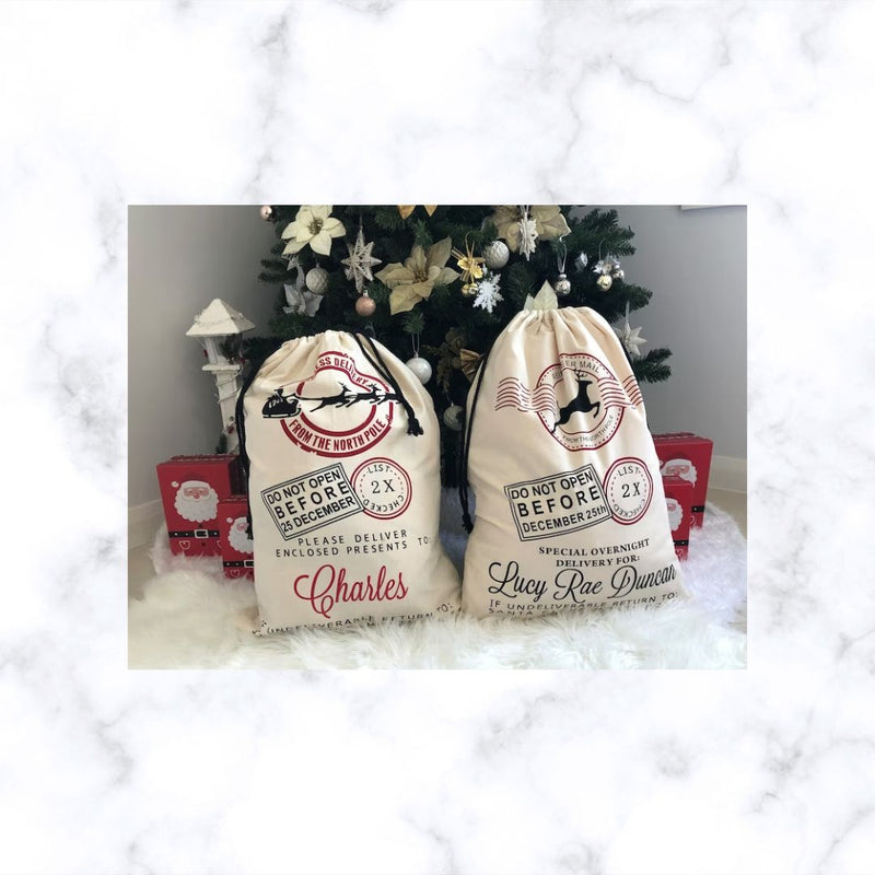 Personalised Large Christmas Gift Sack | Santa Gift Sack