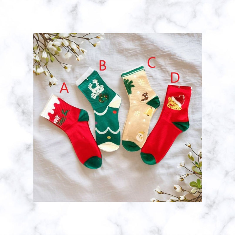 Christmas Cotton Sock in Clear Bauble – Festive Gift with Personalization Option