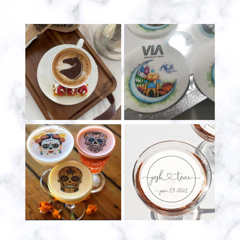 Customised Edible Wafer Paper | Coffee Drinks Toppers
