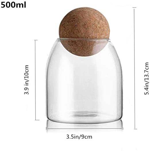 Personalized Message Jar with Cork Ball Lid