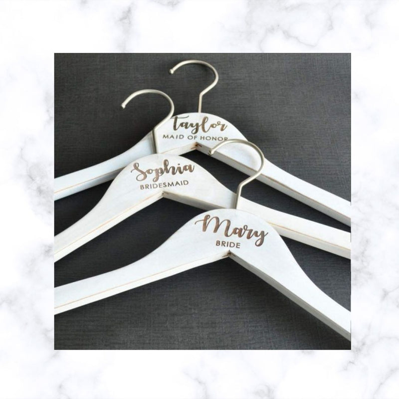 Personalized Engraved Hangers for Weddings | Bridal Showers | Bridesmaids | New Born | Graduation