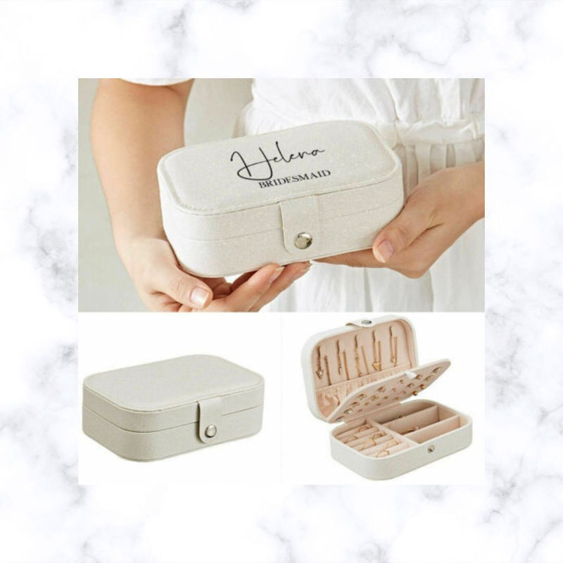 Personalised Jewellery Box | Customized Jewelry Box – Gift for Her | Bridesmaid Proposal/ Bridesmaid Gift/ Teenagers Gift/ Sweet 16 Gift/ Gift For Girls/ Teachers Appreciation | Mothers Day Gift