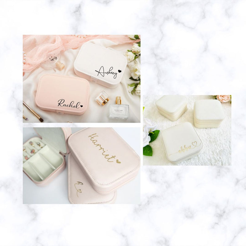 Personalised Jewellery Box | Customized Jewelry Box – Gift for Her | Bridesmaid Proposal/ Bridesmaid Gift/ Teenagers Gift/ Sweet 16 Gift/ Gift For Girls/ Teachers Appreciation | Mothers Day Gift