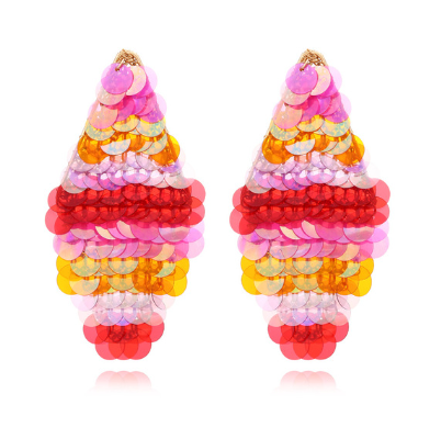 Long Pink Tassel Earrings