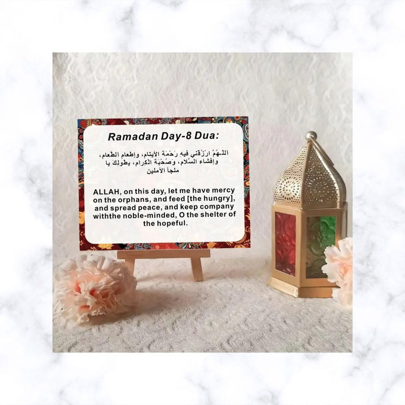 30 Ramadan Dua Cards – Daily Dua Flashcards for 30 Days of Ramadan | Ramadhan | Islamic Gift