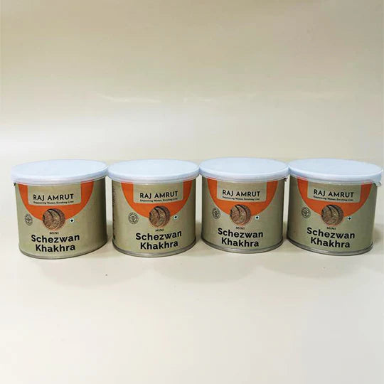Mini Schezwan Khakhra Cans (Pack of 4)