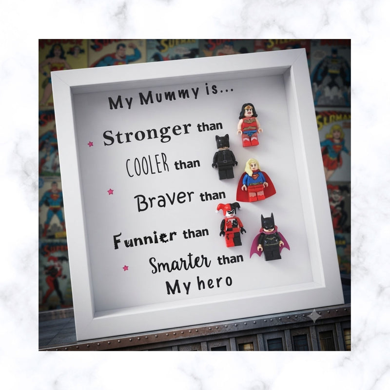 The "Real-Life Heroine" Shadow Box | Custom Superhero Gift for Her