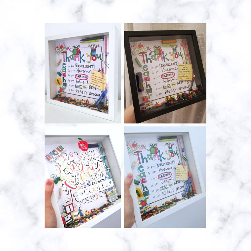 Personalised Teacher Appreciation Shadow Box
