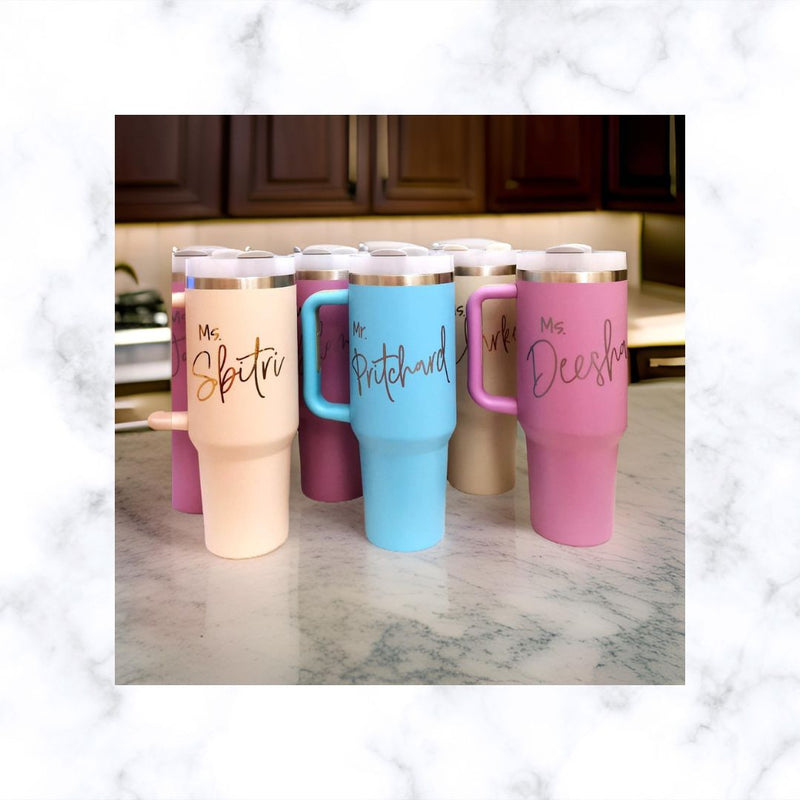 Custom Personalized Tumbler with Permanent Vinyl Name | Gift | Gift Idea