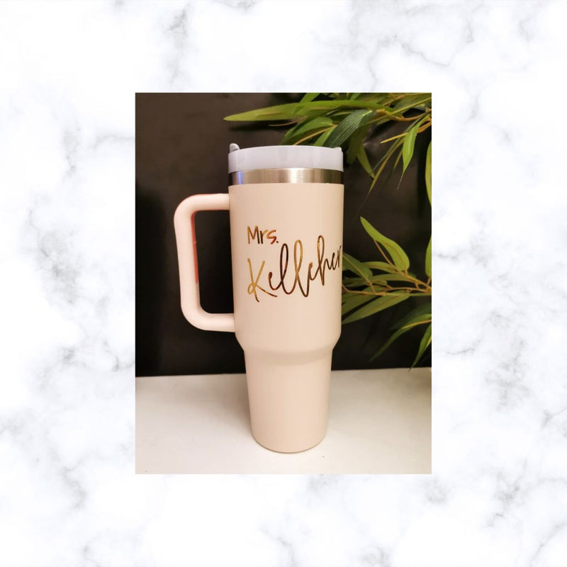 Custom Personalized Tumbler with Permanent Vinyl Name | Gift | Gift Idea