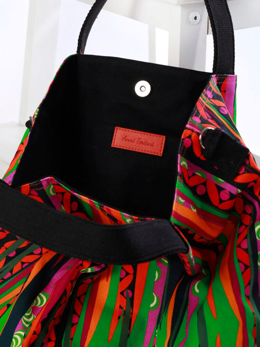 COTTON CANVAS TOTE BAG LL "FUN BAMBOOS"