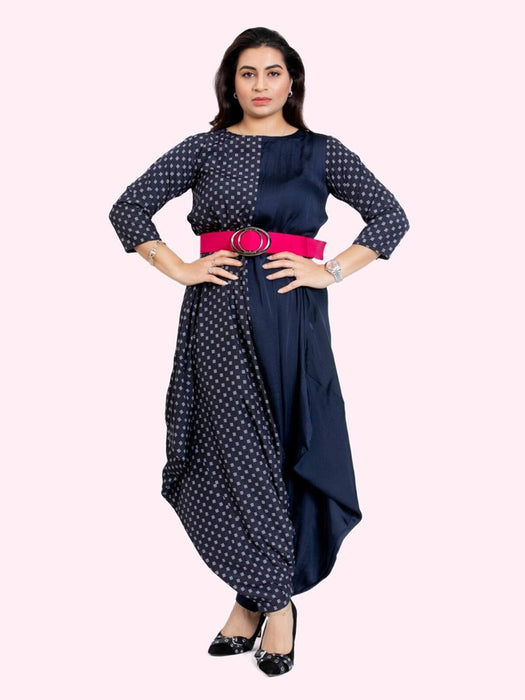 navy blue harem jumpsuit