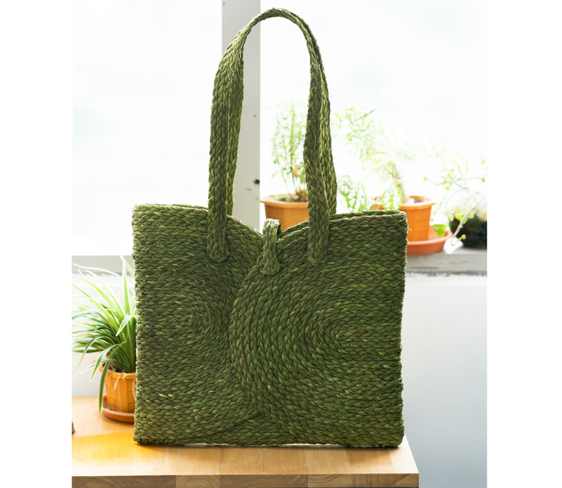 Multi Utility Cloth Lining Bag of Sabai Grass