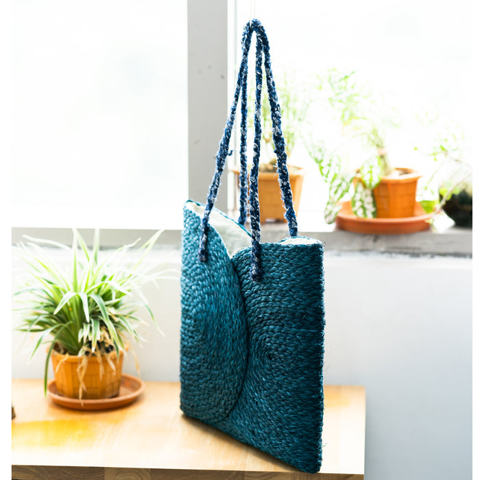 Multi Utility Cloth Lining Bag Of Sabai Grass