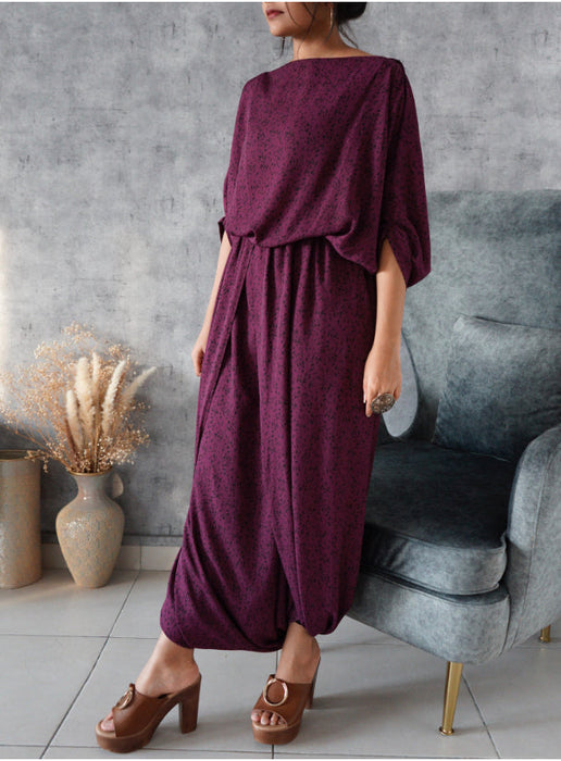 Drape Jumpsuit magenta