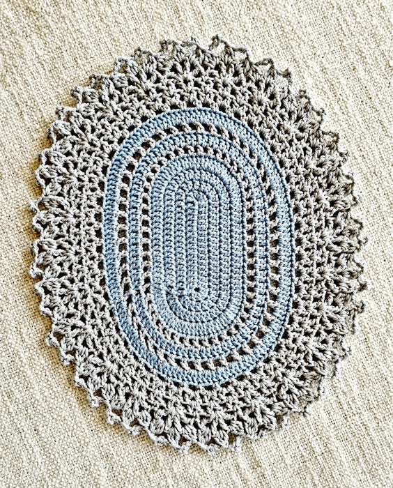 Ice Oval Placemat - One Piece Available